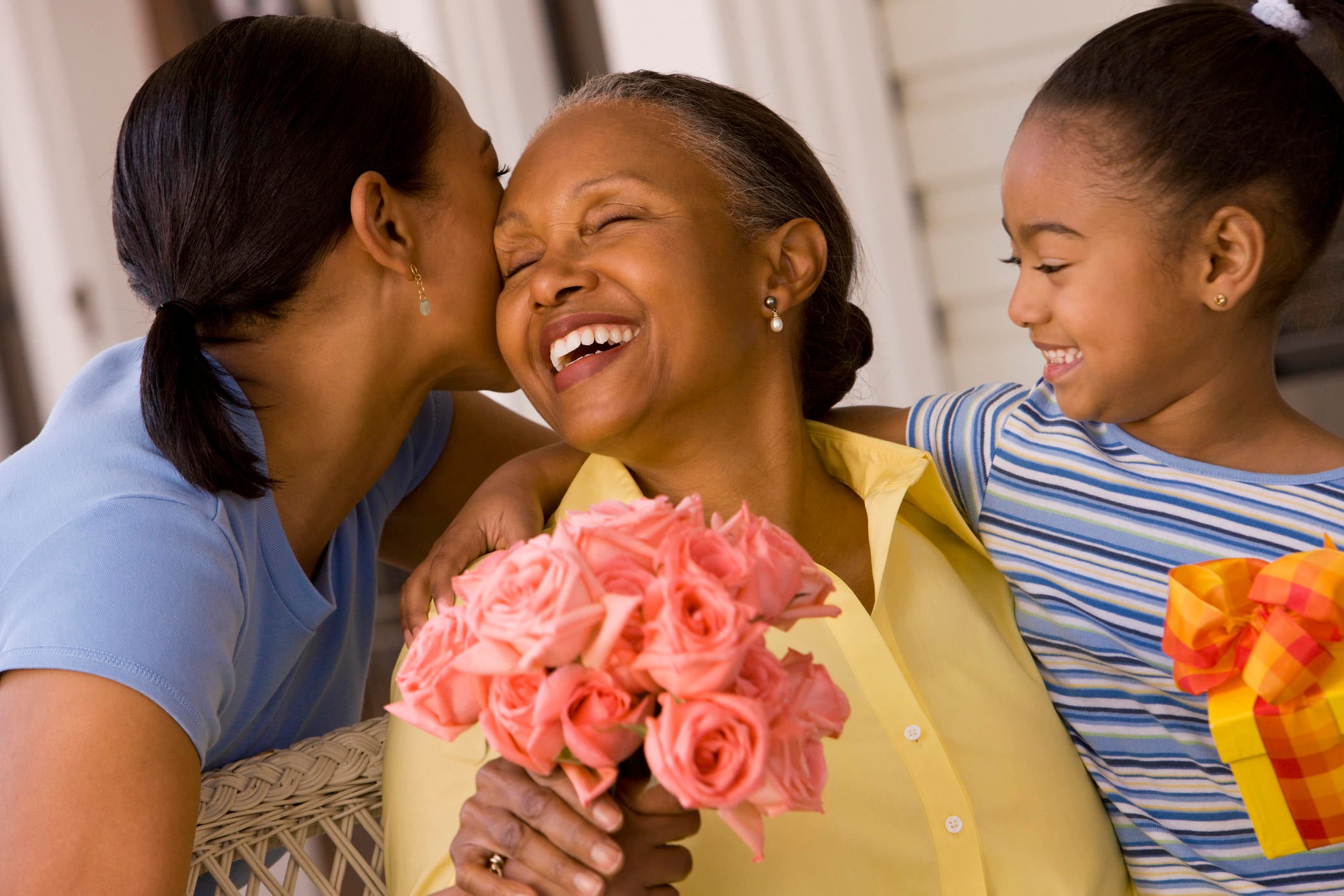 Mother, Daughter, and Grandmother Celebrating Mother's Day 
