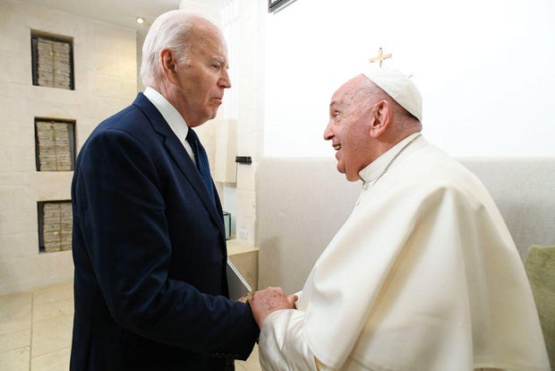 Pope Francis meets with President Joe Biden 