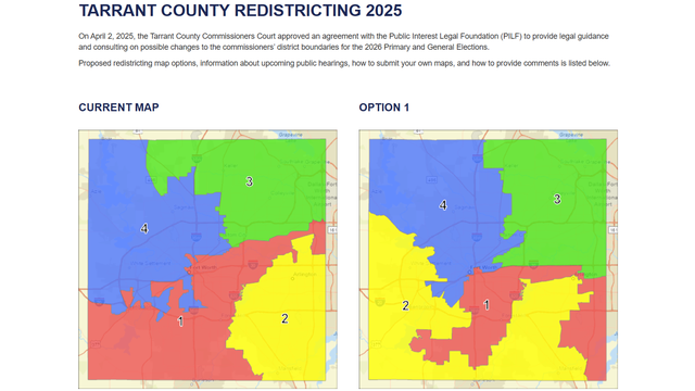 Tarrant County redistricting plan 2025 