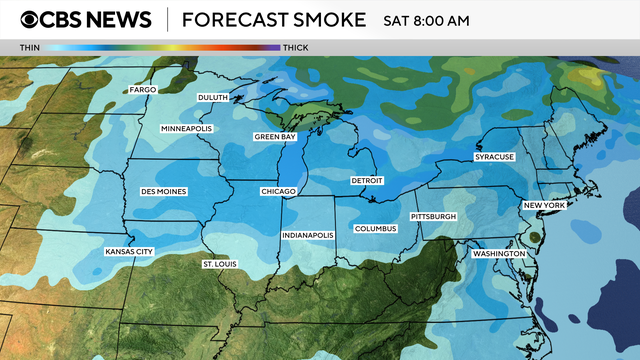 Smoke From Canadian Wildfires Visible Over Upper Midwest 